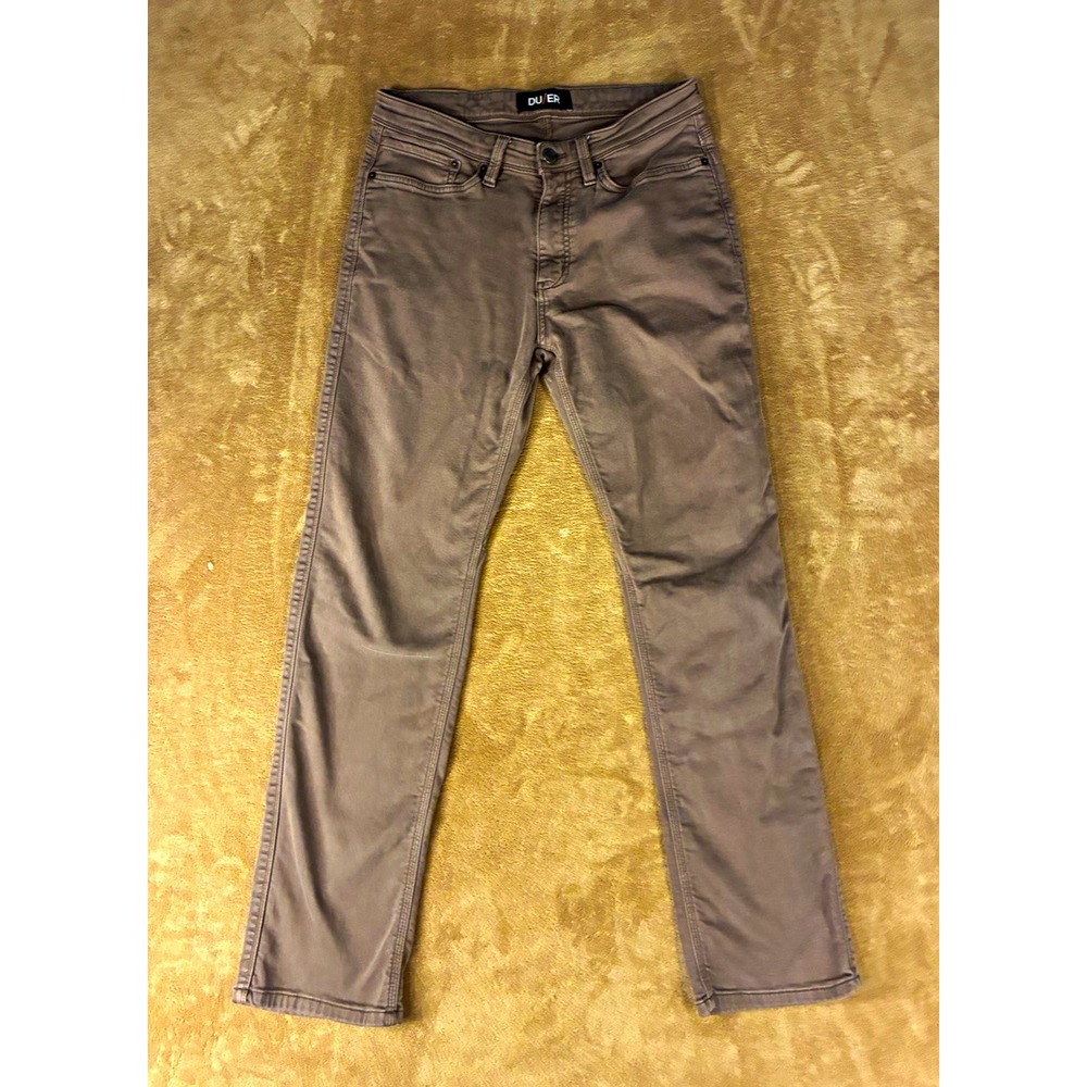DUER Mens Pants 32 x 32* Brown Hickory No Sweat Straight Performance Gorpcore